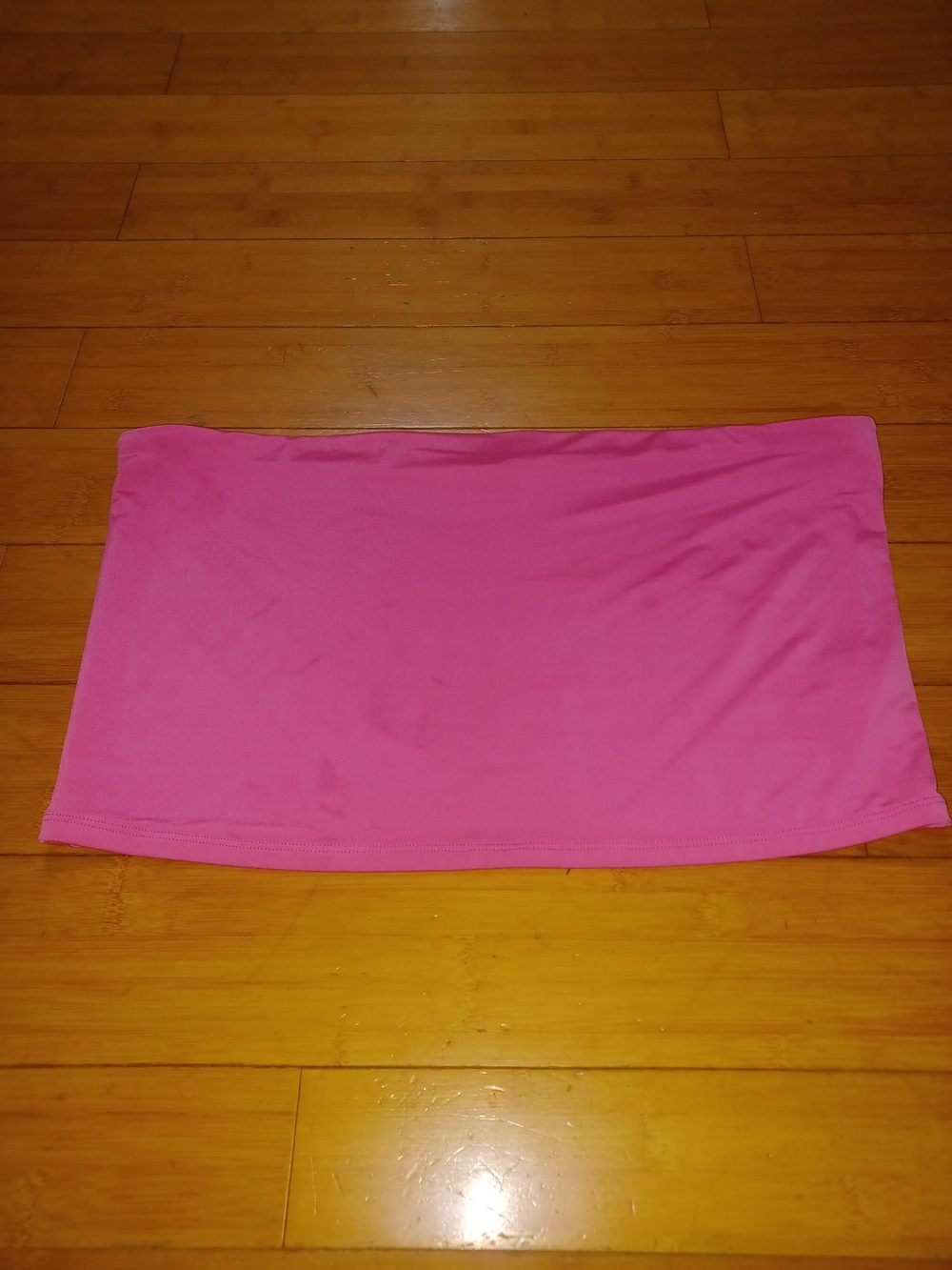 Express Pink Strapless Bandeau Crop Top